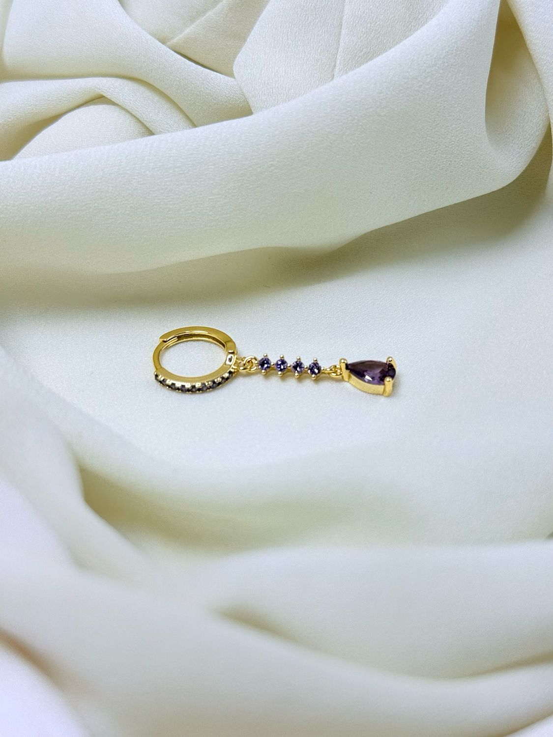 Hoop long drop lilla