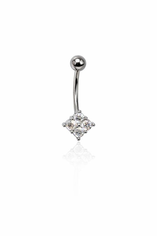 Piercing obelisco prisma silver