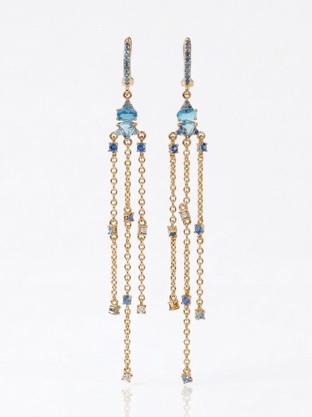 Orecchini chandi celeste