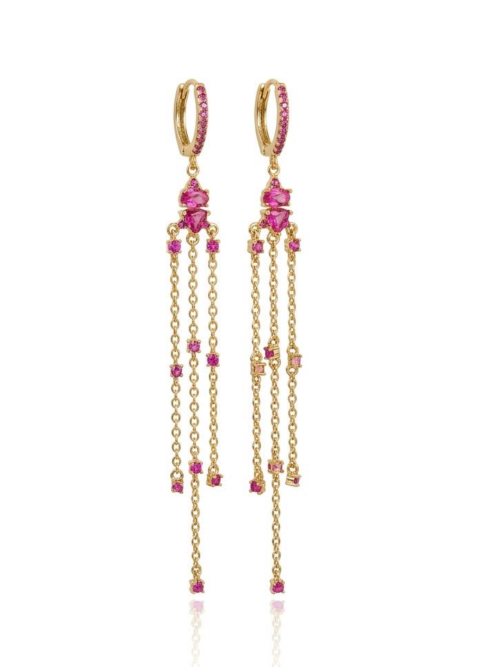 Orecchini chandi fucsia