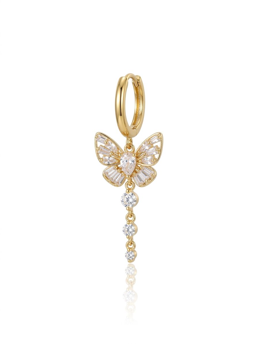 Hoop white butterfly