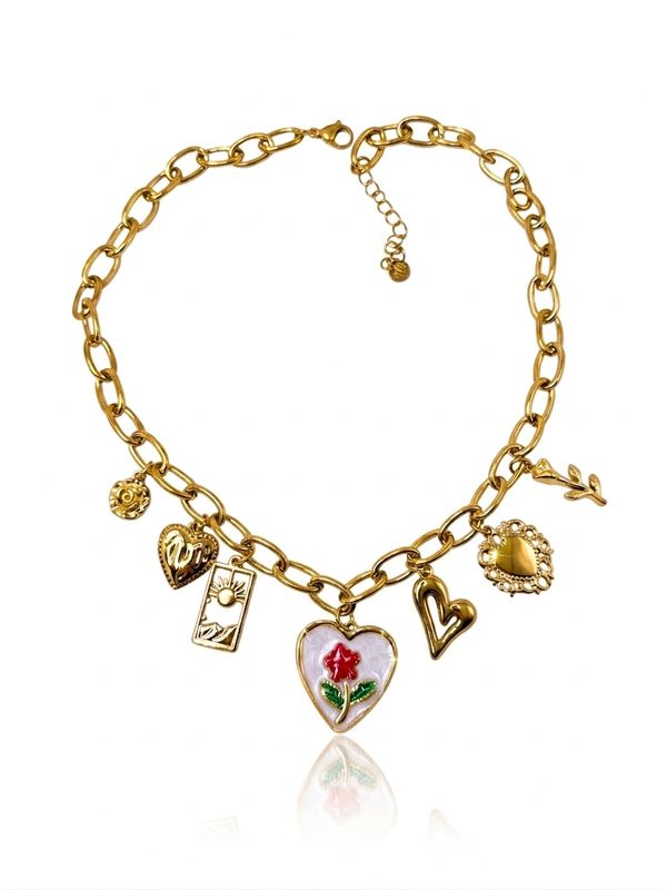 Girocollo charms petunia gold