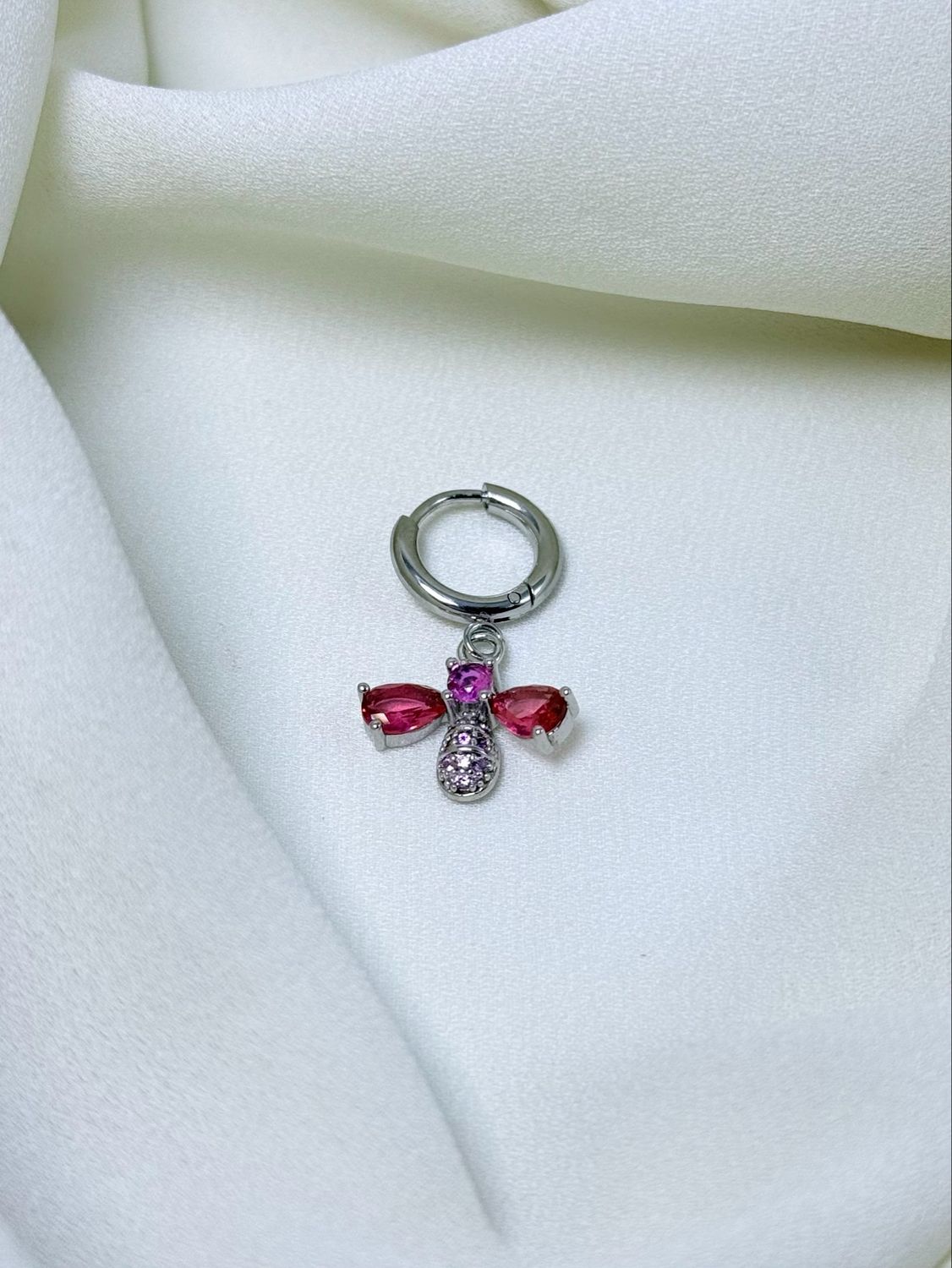 Hoop apina fucsia silver