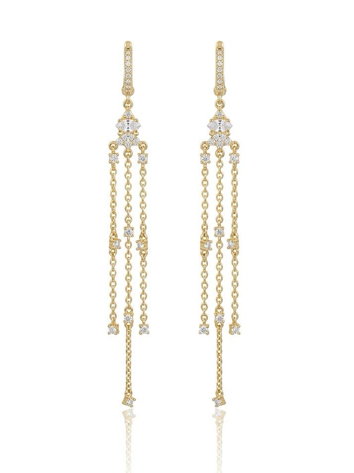 Orecchini chandi white gold