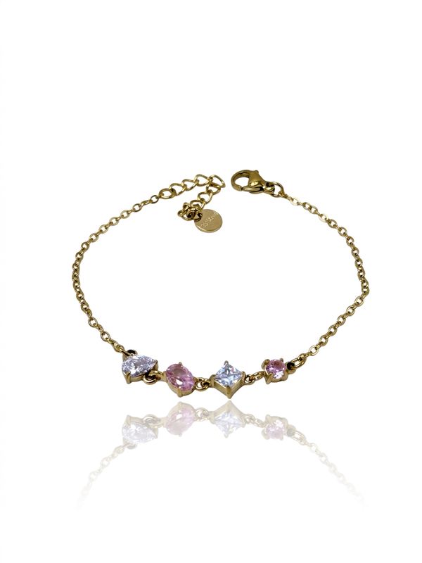 Bracciale mosaico white pink