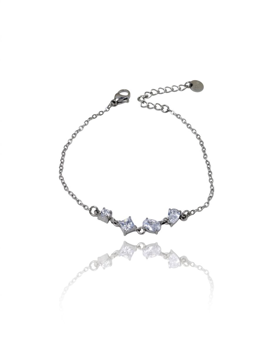 Bracciale mosaico white silver