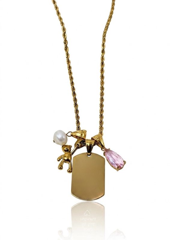 Charm perla gold