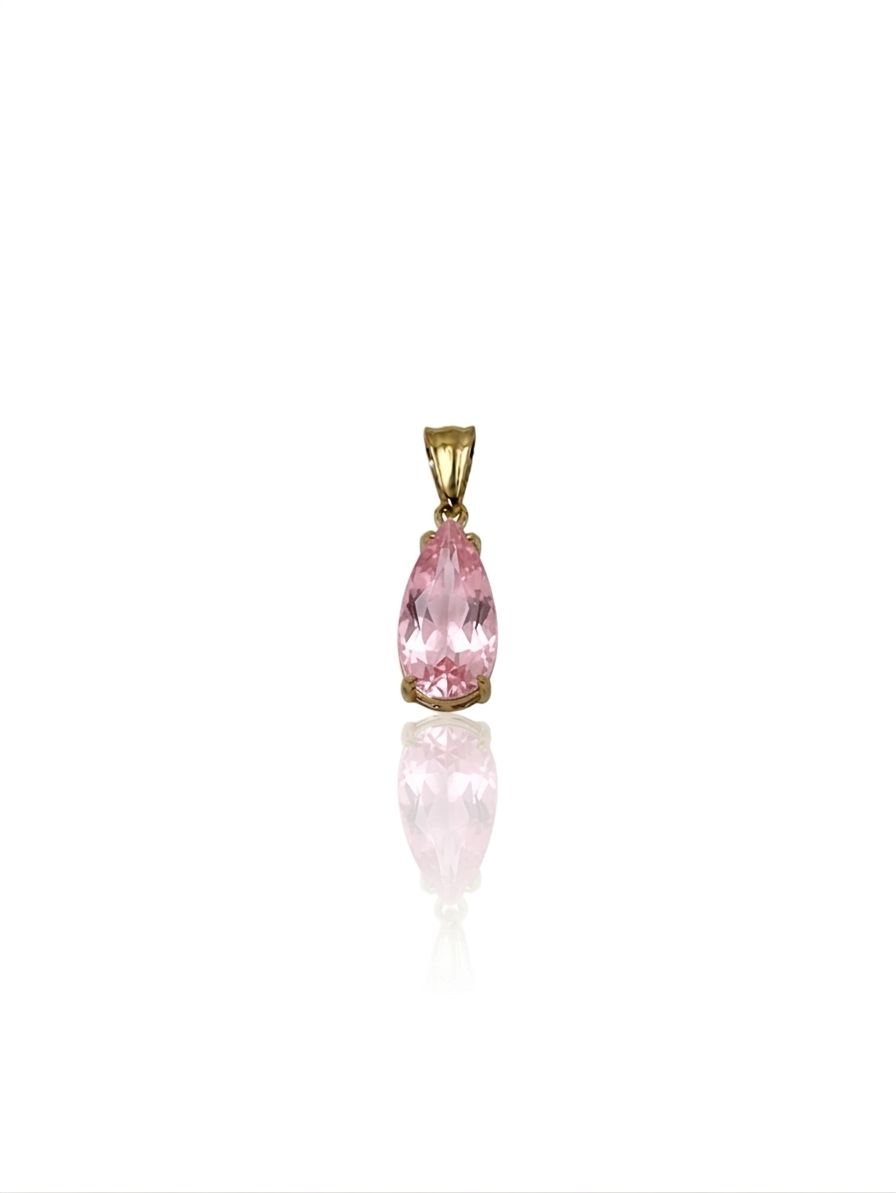Charm goccia cristallo rosa