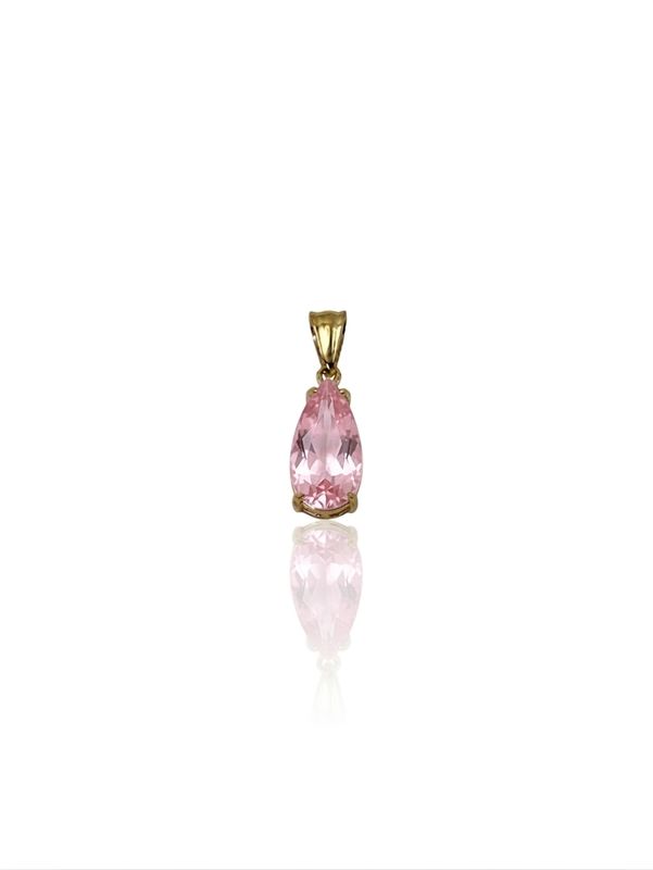 Charm goccia cristallo rosa