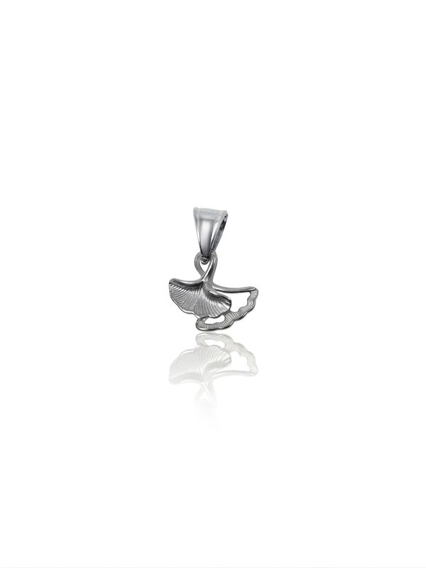Charms foglia di ginkgo silver