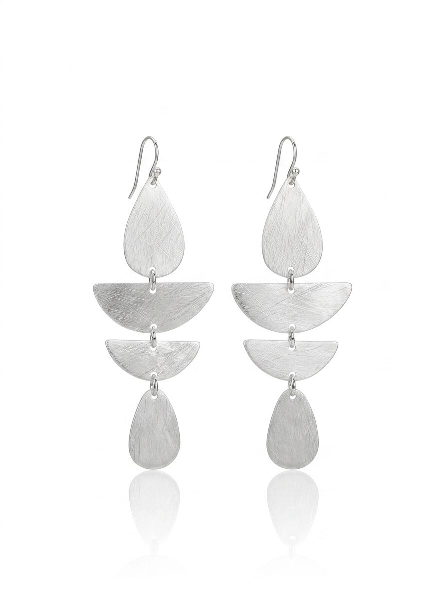 Orecchini new moon silver