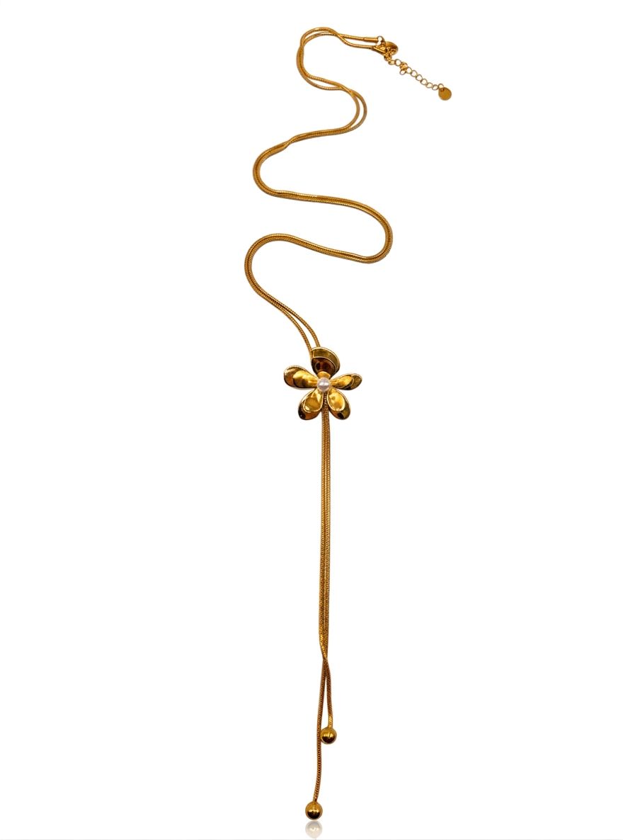 Collana cravatta margherita Gold