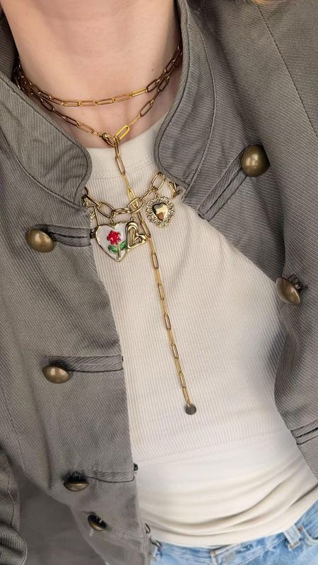 Collana/body chain oval gold