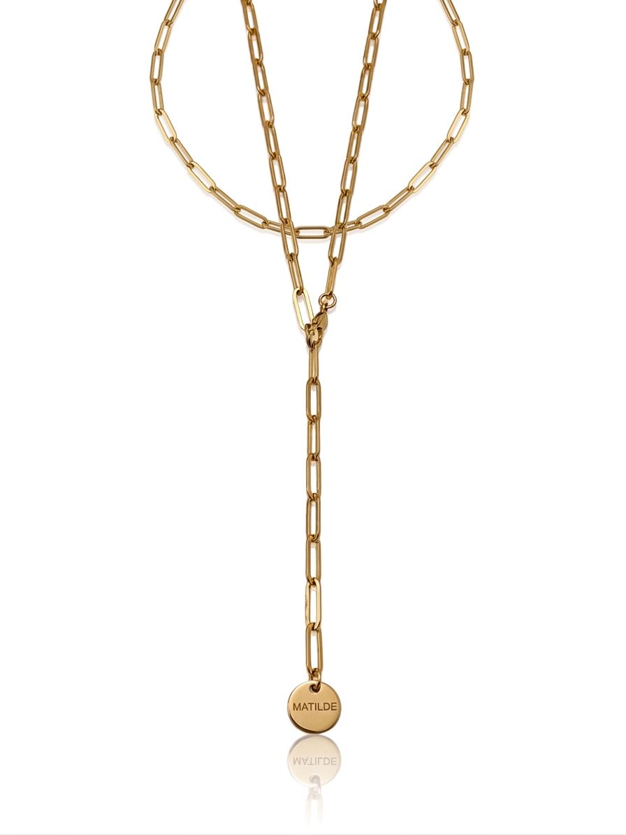Collana/body chai  oval gold