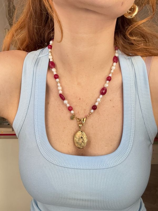 Collana incanto amarena