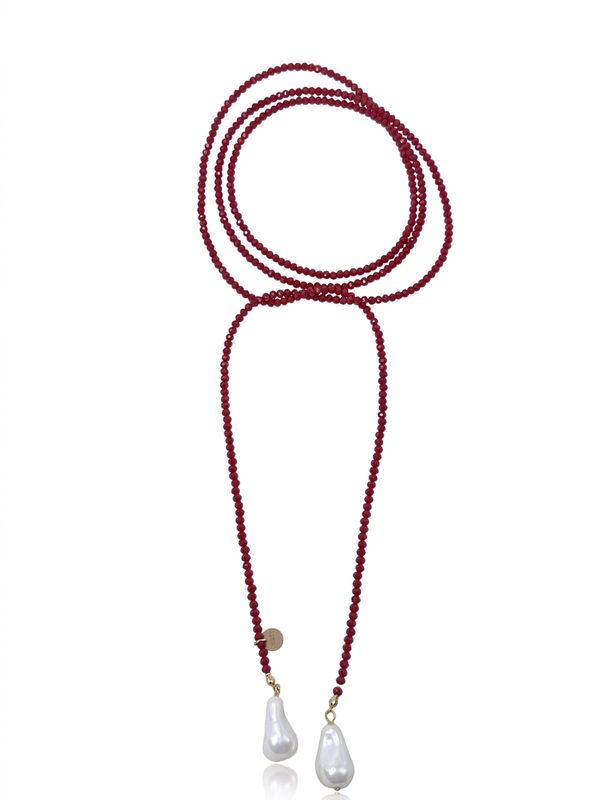 Collana lunga rubinia