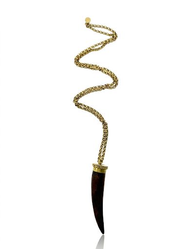 Collana catena corno brown
