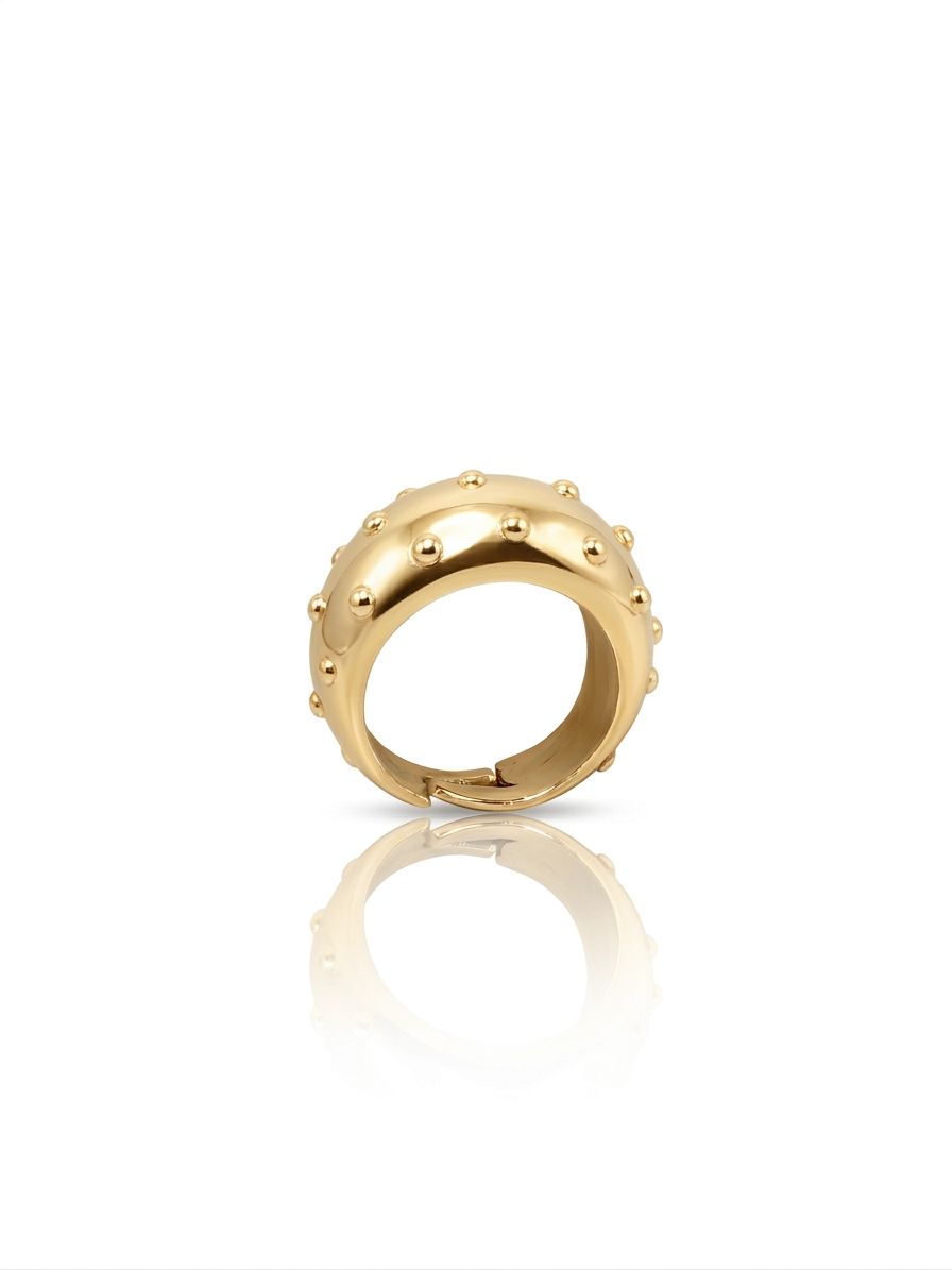 Anello fascia spike Gold