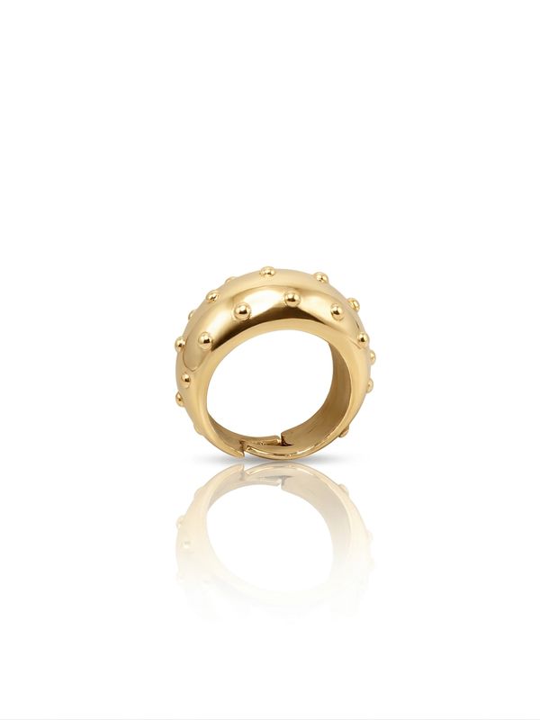 Anello fascia spike Gold