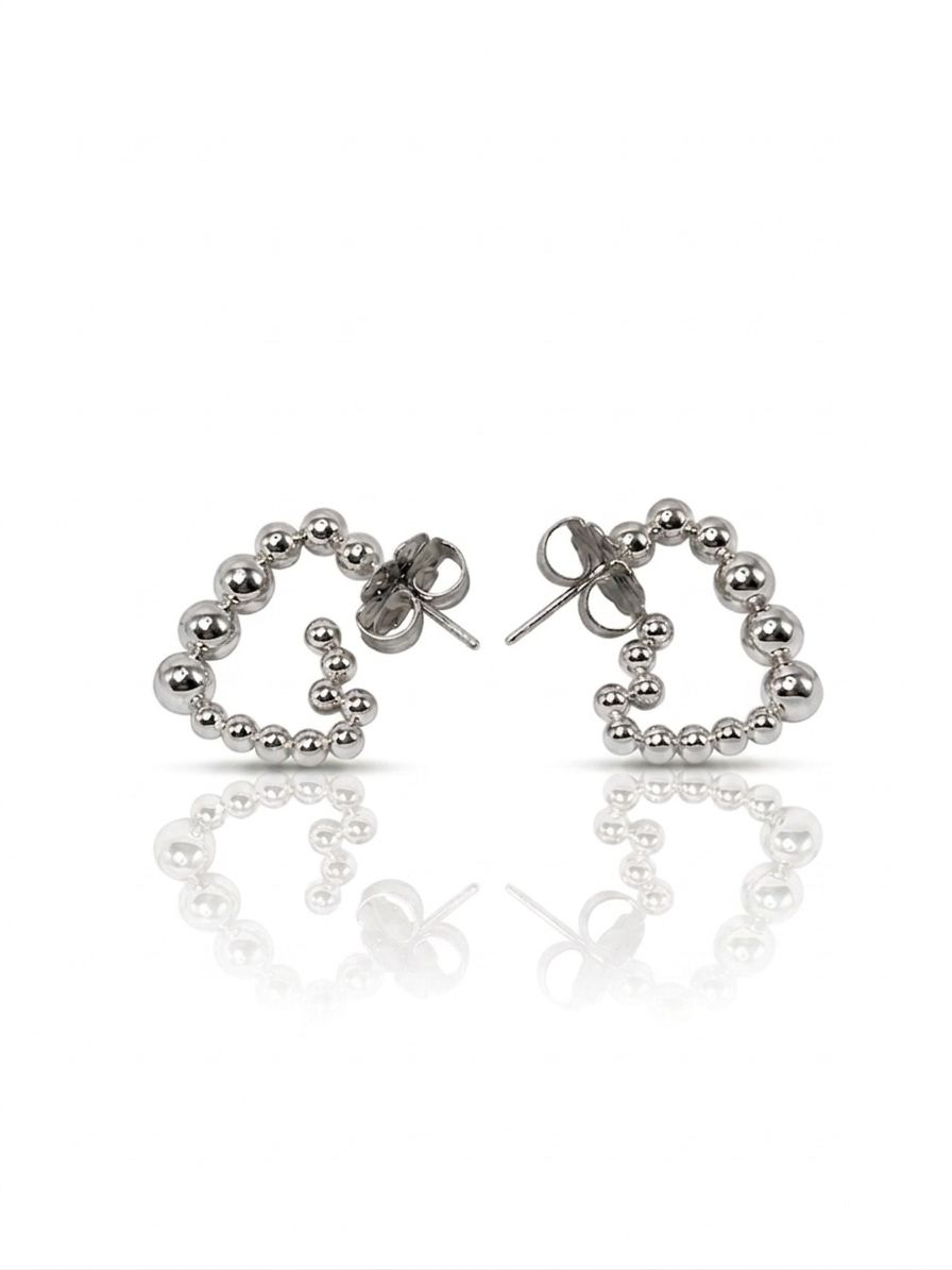 Orecchini sfere love silver