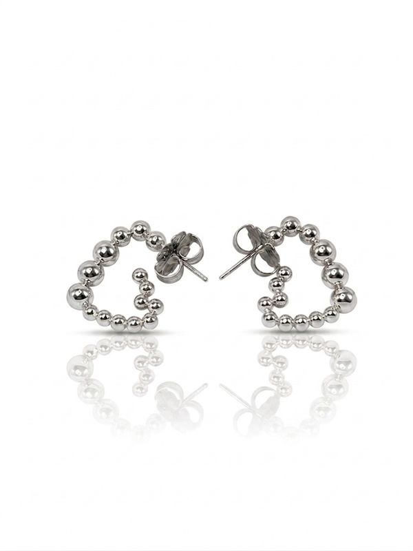 Orecchini sfere love silver
