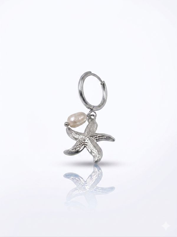 Orecchino stella marina silver