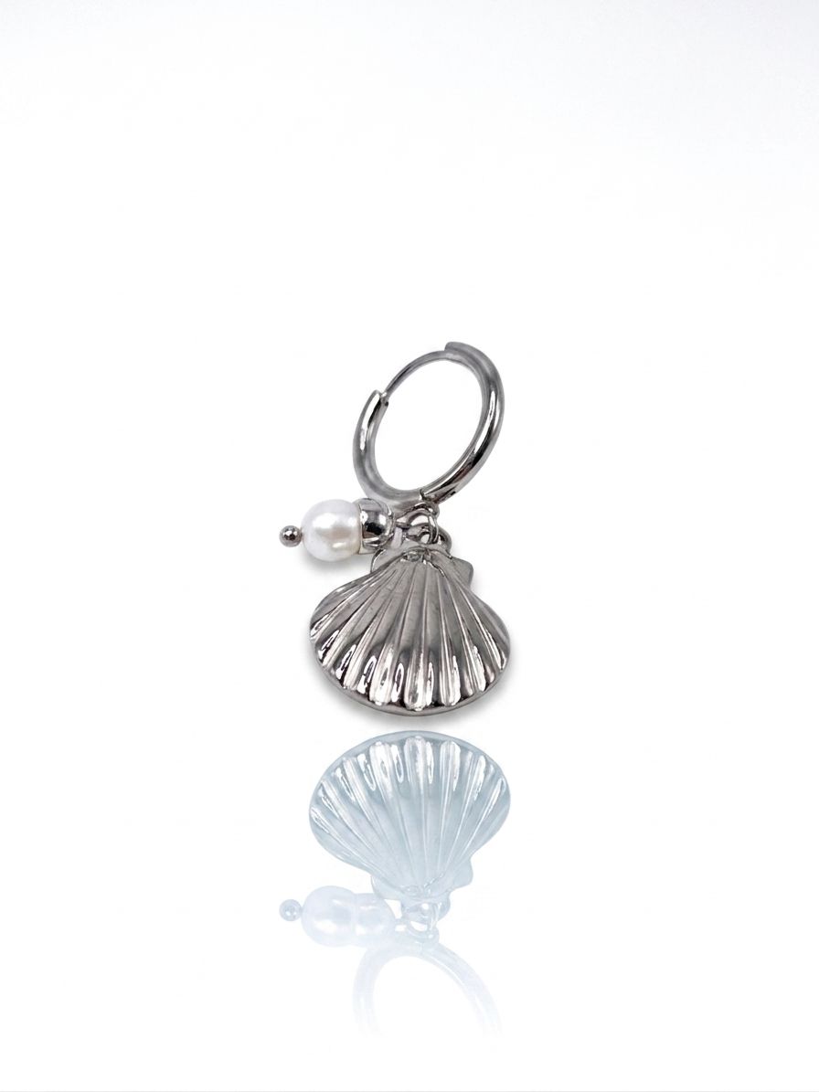 Orecchino conchiglietta silver