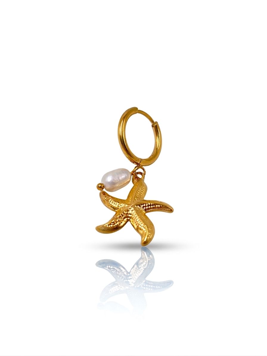 Orecchino stella marina gold