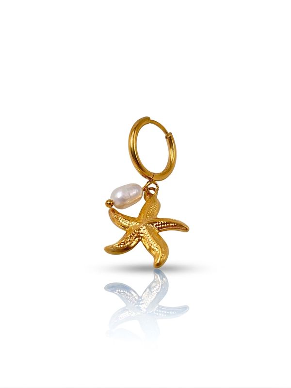 Orecchino stella marina gold