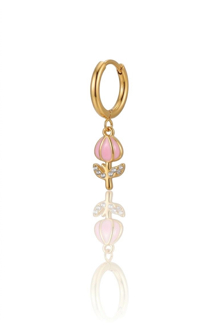 Hoop tullipà rosa gold