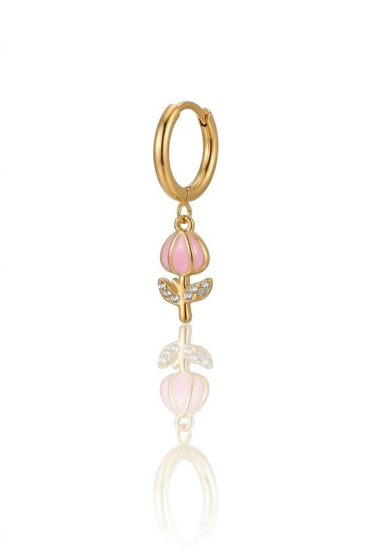 Hoop tullipà rosa gold