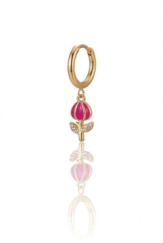 Hoop tullipà fucsia gold