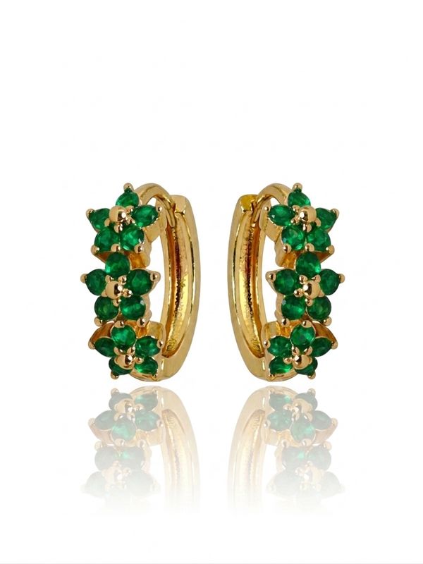 Hoops fiorellini verdi gold