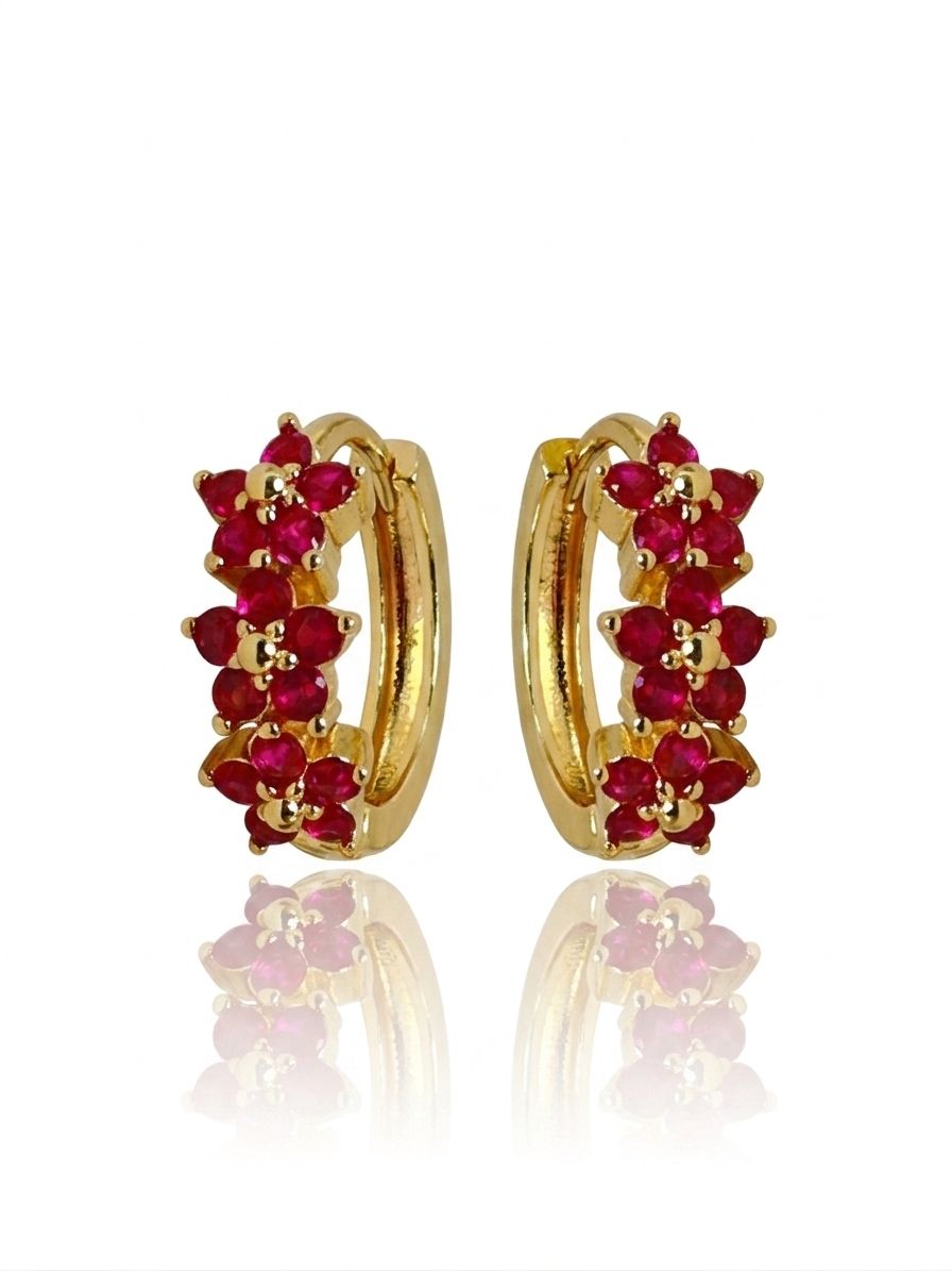 Hoops fiorellino fucsia gold
