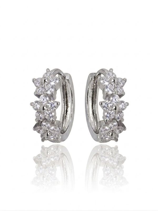 Hoops fiorellini white silver