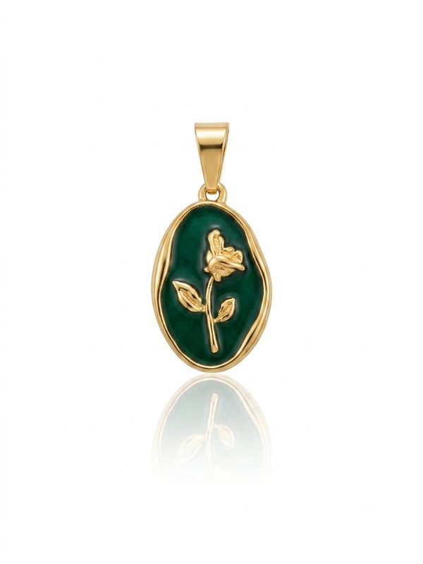 Charm rosa verde