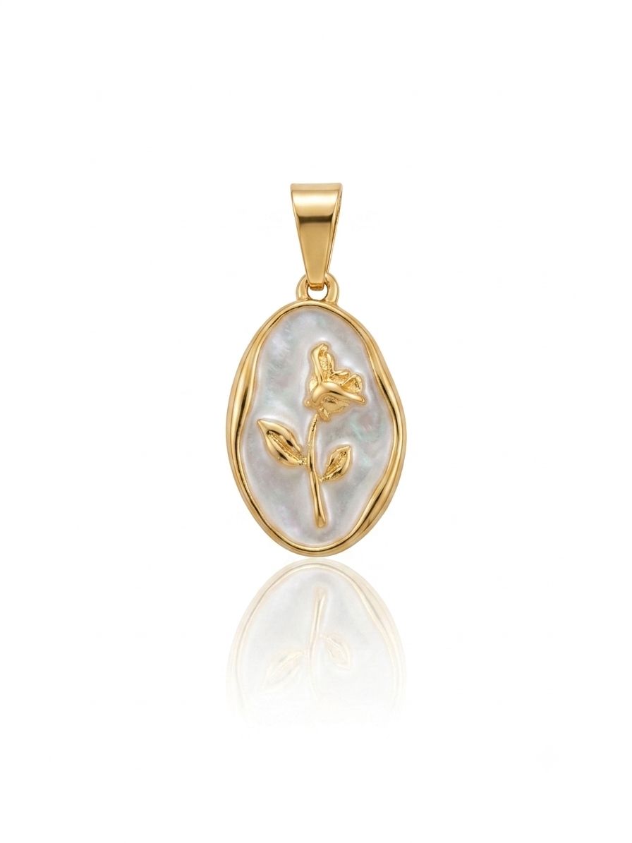 Charm rosa bianca