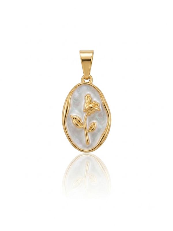 Charm rosa bianca