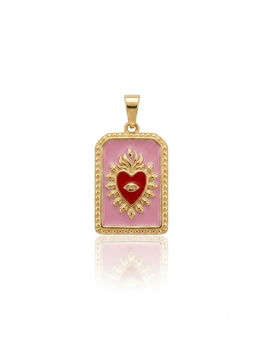 Charm tarocco rosso e rosa
