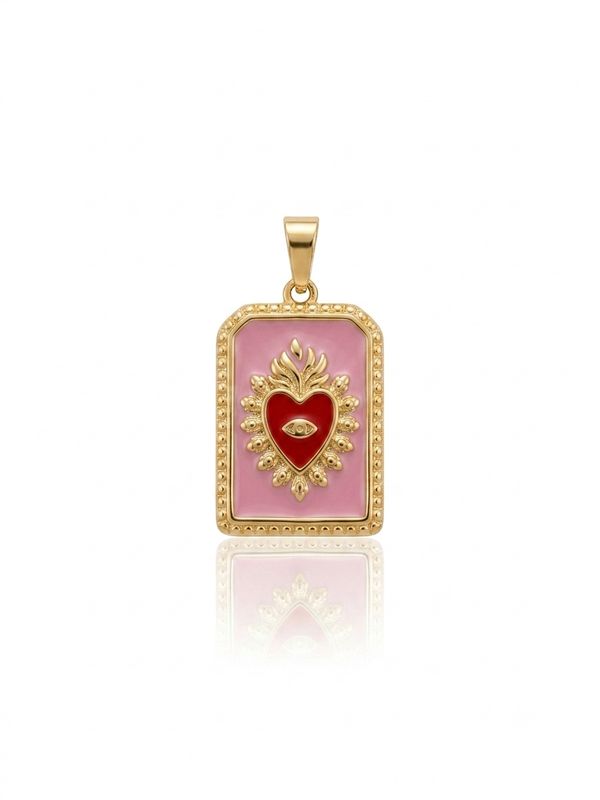 Charm tarocco rosso e rosa