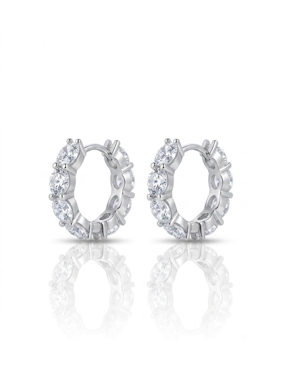 Hoops bubble L silver