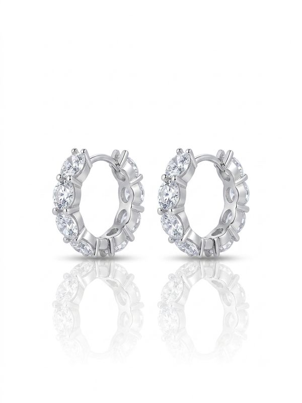 Hoops bubble L silver