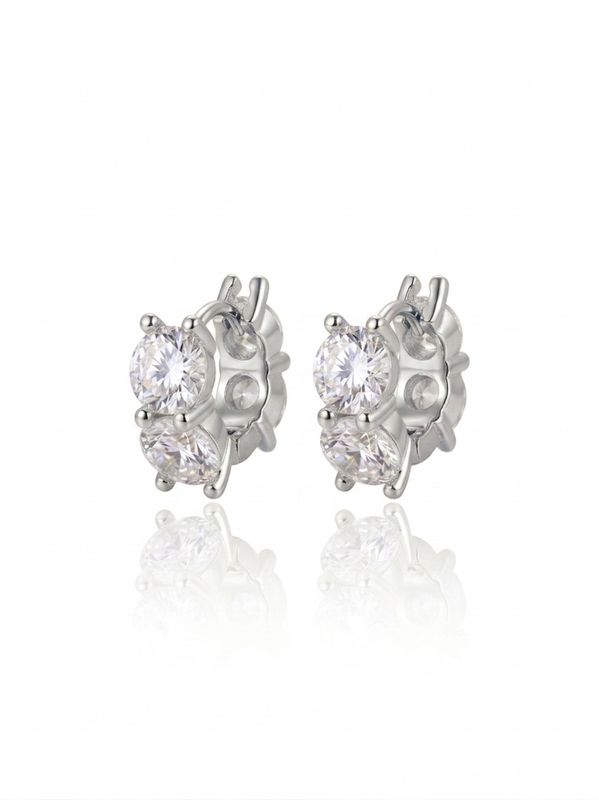 Hoops bubble big silver
