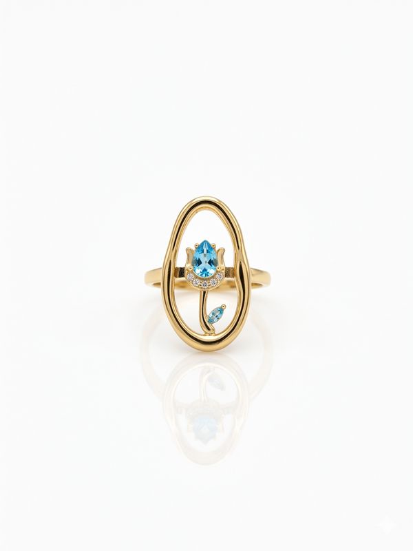 Anello tullipà celeste