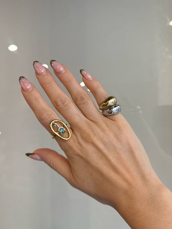 Anello tullipà celeste