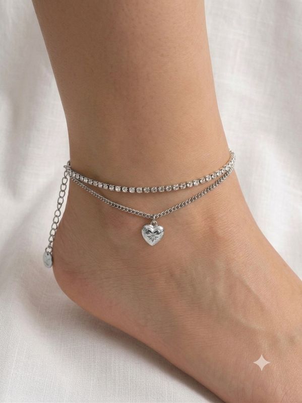 Cavigliera tennis silver