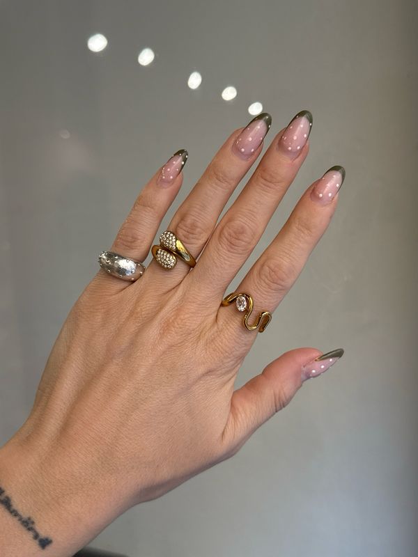 Anello onda luce Gold