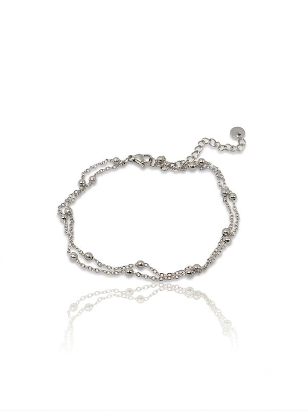 Cavigliera rosario silver