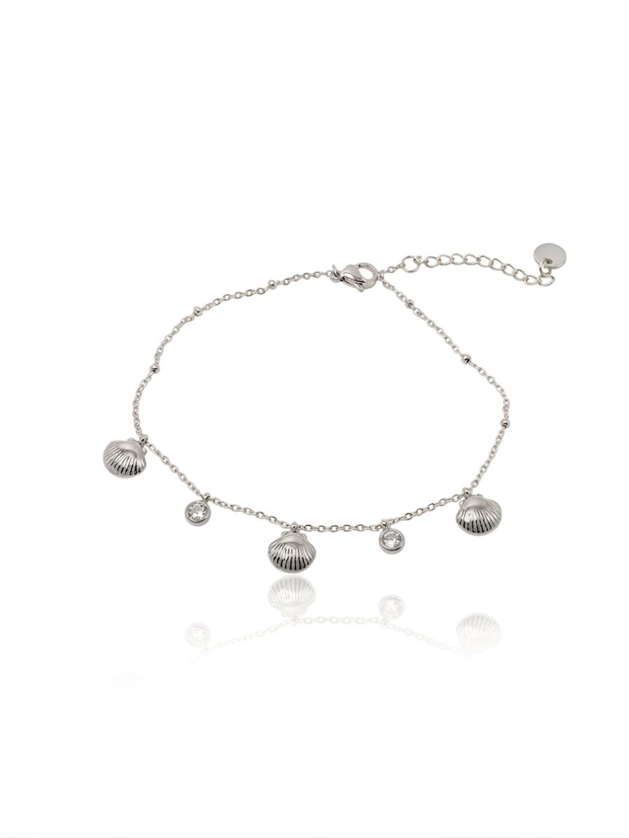 Cavigliera conchigliette silver