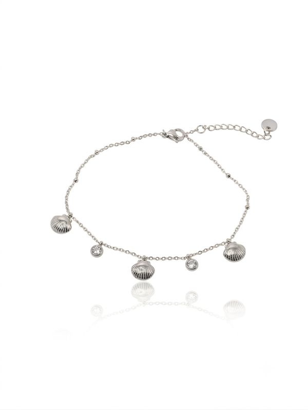 Cavigliera conchigliette silver
